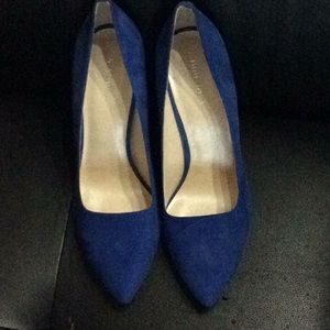 Nine West Blue Suede Heels 9.5M